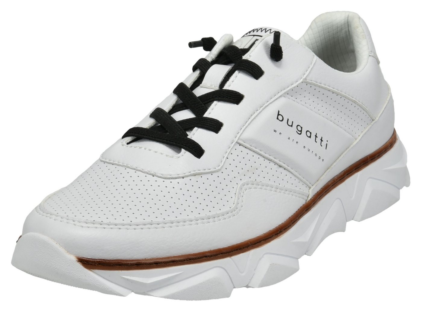 Bugatti Slip-On Sneaker, Freizeitschuh, Halbschuh, Slipper mit Kontrast-Rahmenbesatz