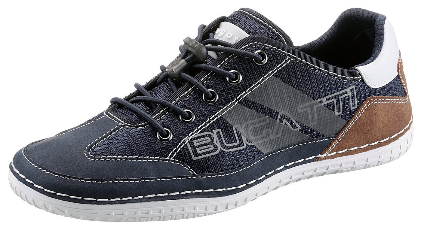 Bugatti Slip-On Sneaker, Freizeitschuh, Halbschuh, Slipper mit Kontrastnähten- und besätzen