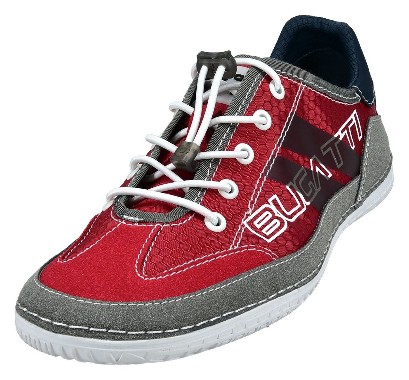 Bugatti Slip-On Sneaker, Freizeitschuh, Halbschuh, Slipper mit Kontrastnähten- und besätzen