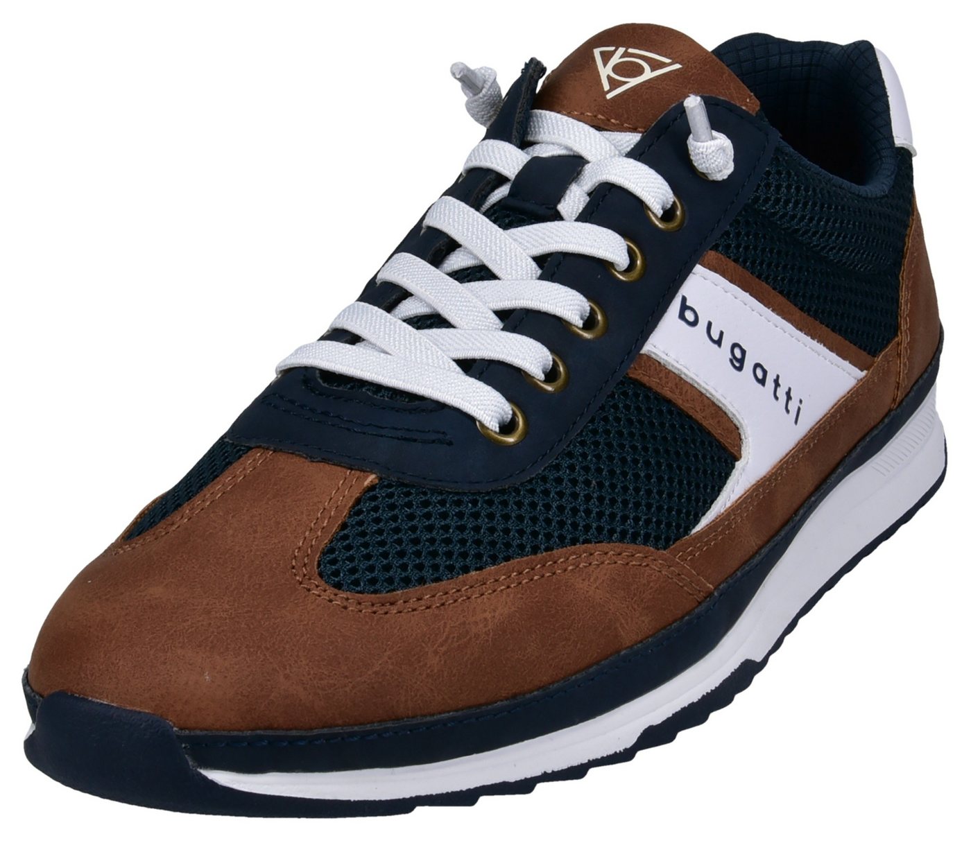 Bugatti Slip-On Sneaker, Halbschuh, Freizeitschuh, Slipper mit elastischen Gummizügen