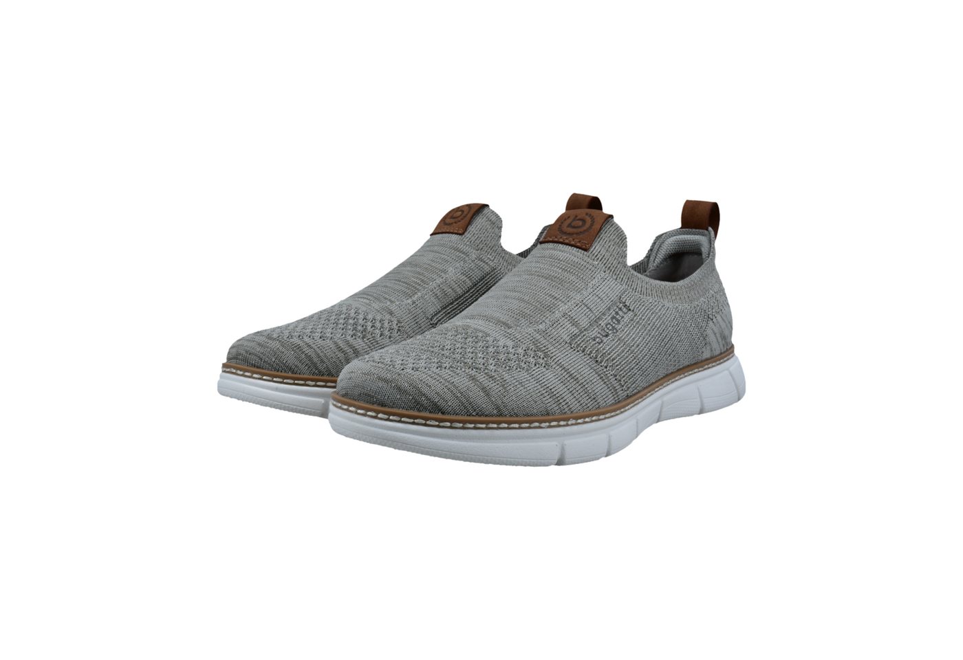 Bugatti Slip-On Sneaker Sock-Sneaker, Slipper, Freizeitschuh zum Schlupfen (beige/grau)