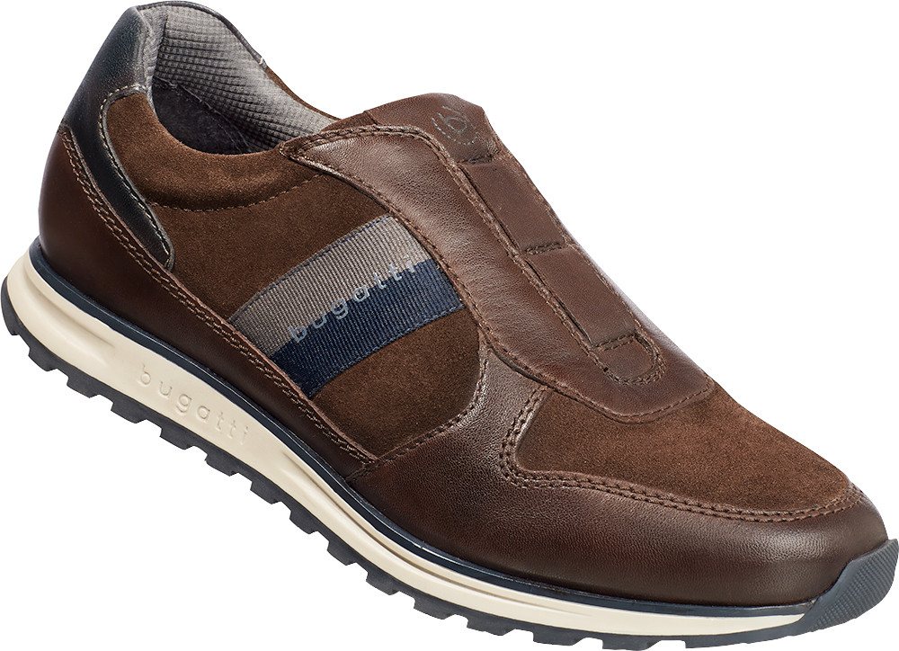 Bugatti Slipper aus weichem Nappa- und Veloursleder