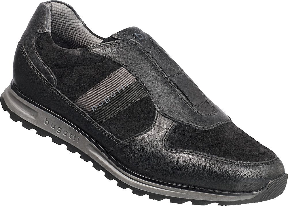 Bugatti Slipper aus weichem Nappa- und Veloursleder