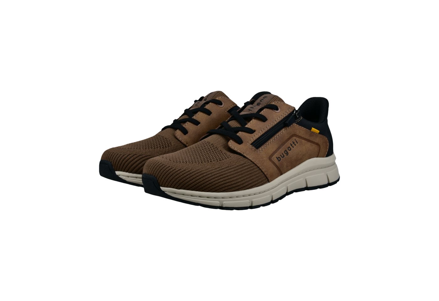 Bugatti Sneaker, Freizeitschuh, Halbschuh, Schnürer mit Kontrastbesatz, G-Weite