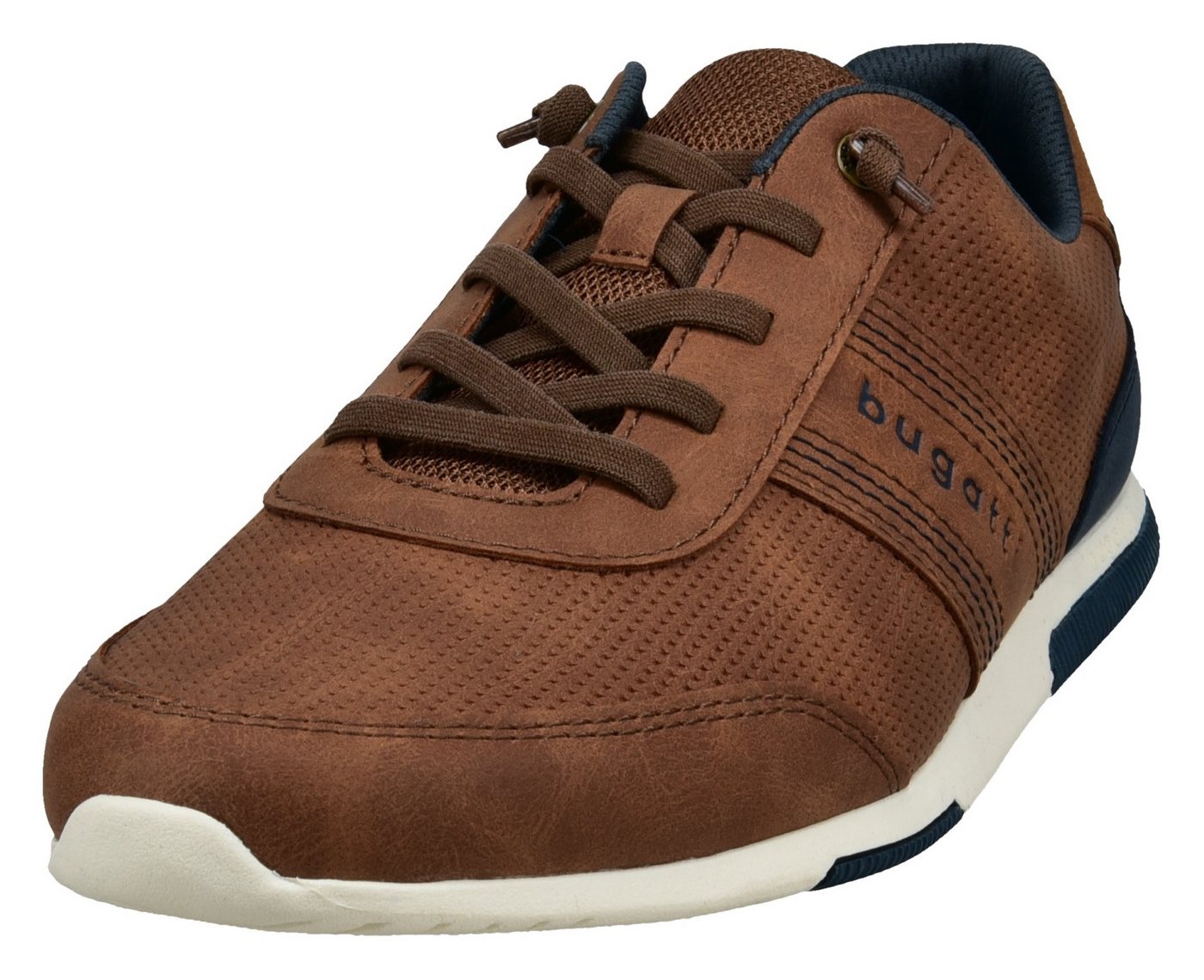 Bugatti Sneaker, Freizeitschuh, Halbschuh, Schnürer mit modischer Perforierung