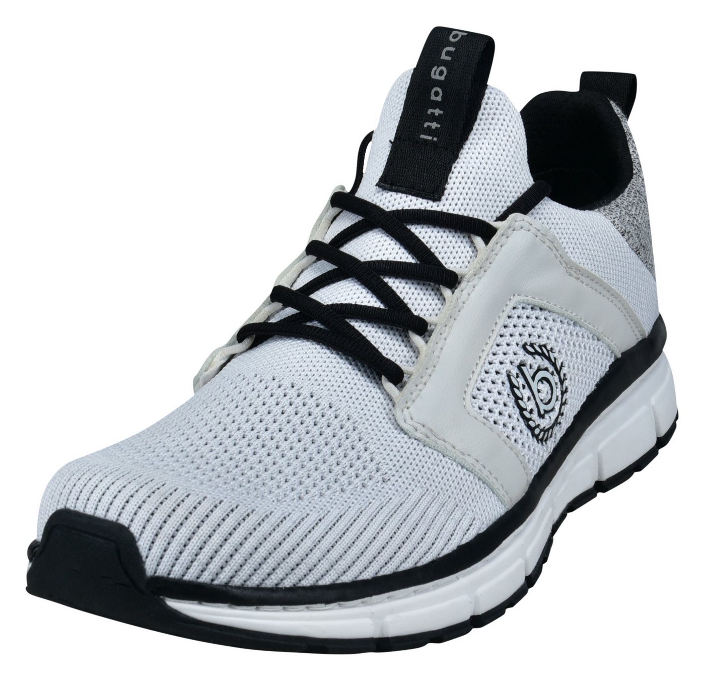 Bugatti Sneaker, Schnürschuh, Halbschuh, Freizeitschuh, Kontrastbesatz an der Ferse