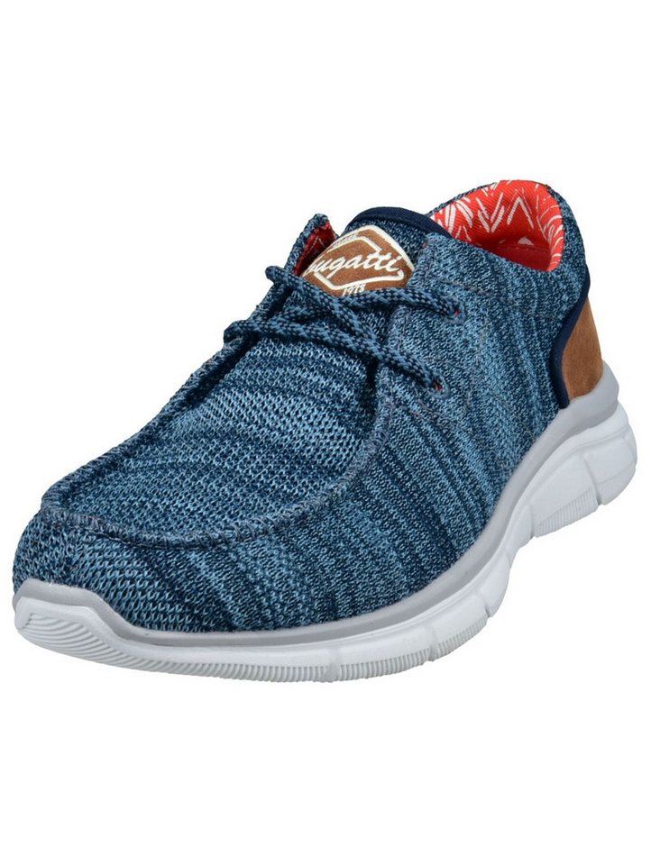 Bugatti Sneaker Textil Sneaker (blau/braun)