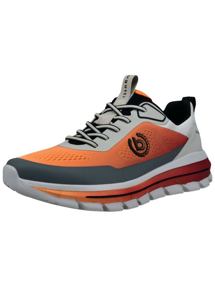 Bugatti Sneaker Textil Sneaker (weiß/orange)