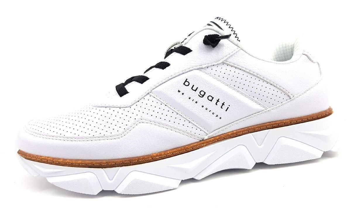 Bugatti sportlicher Schnürer Schnürschuh (weiß)