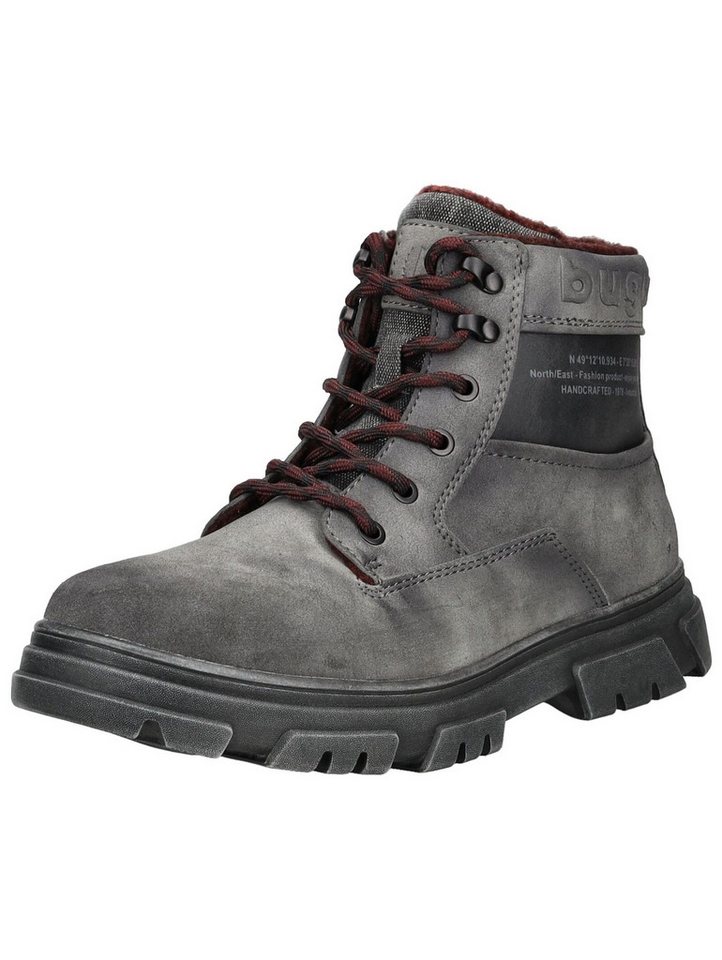 Bugatti Stiefelette Lederimitat . Schnürstiefelette (grau)