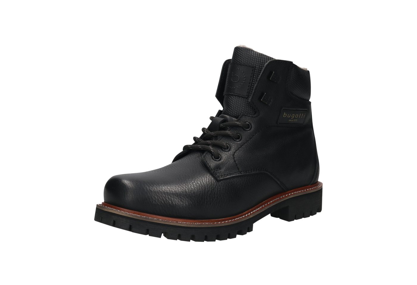 Bugatti Winterboots Schnürstiefel, Herrenboots mit Warmfutter (schwarz)