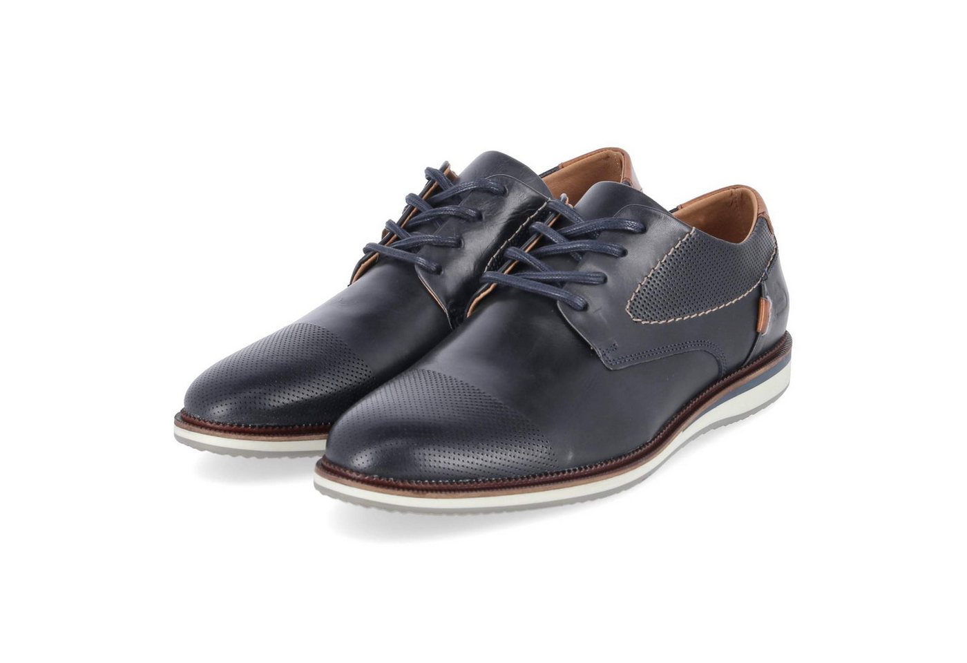 Bullboxer 7LT0060302 4141B1 Herren Leder dunkelblau Schnürschuh