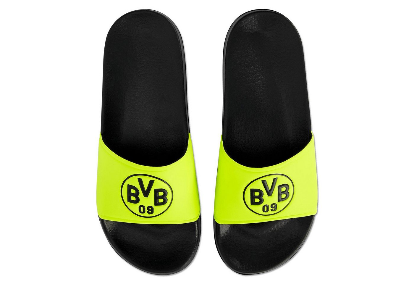 BVB Badeschlappen Logo neon Badeschuh (2-tlg)