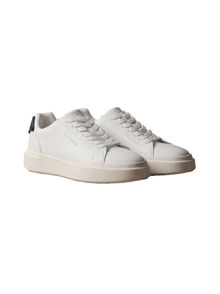Calvin Klein CHUNKY CUPSOLE LACEUP RUB BT LTH Sneaker Schnürschuh, Halbschuh, Freizeitsneaker mit Fersen-Kontrast