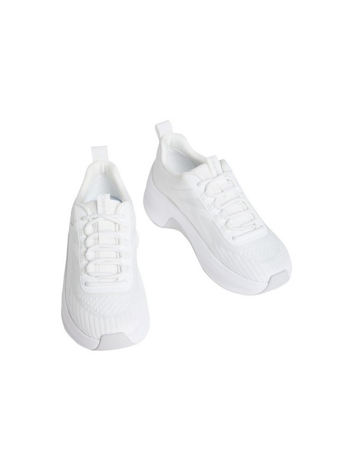 Calvin Klein CHUNKY RUN CKSTRIPE LUP SP KN Plateausneaker Chunky-Sneaker, Halbschuh, Schnürer mit Logoschriftzug (weiß)