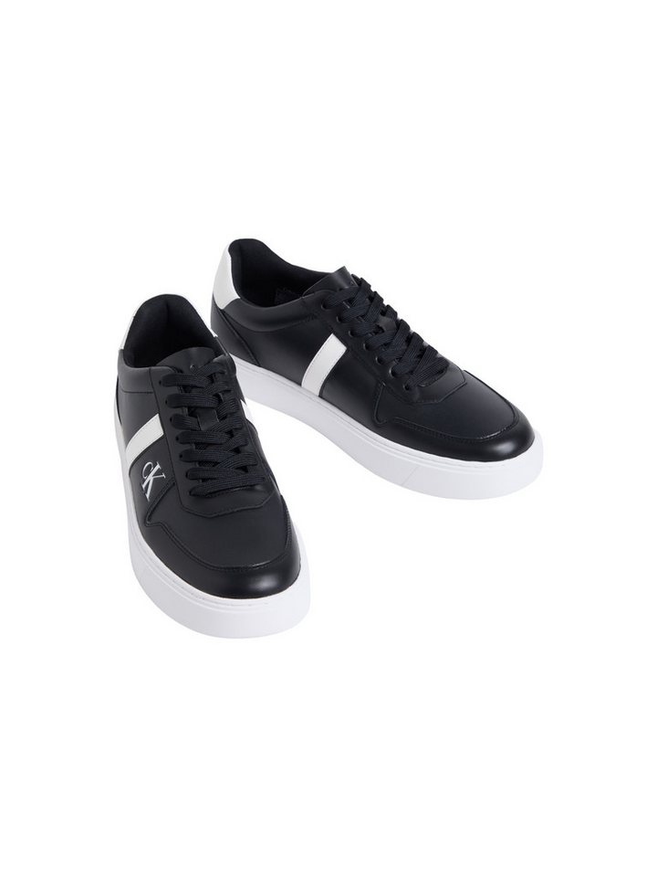 Calvin Klein CLASSIC CUPS LACE LTH EMB TONGUE Plateausneaker Basket-Sneaker, Halbschuh, Schnürschuh mit seitlichem CK-Logo