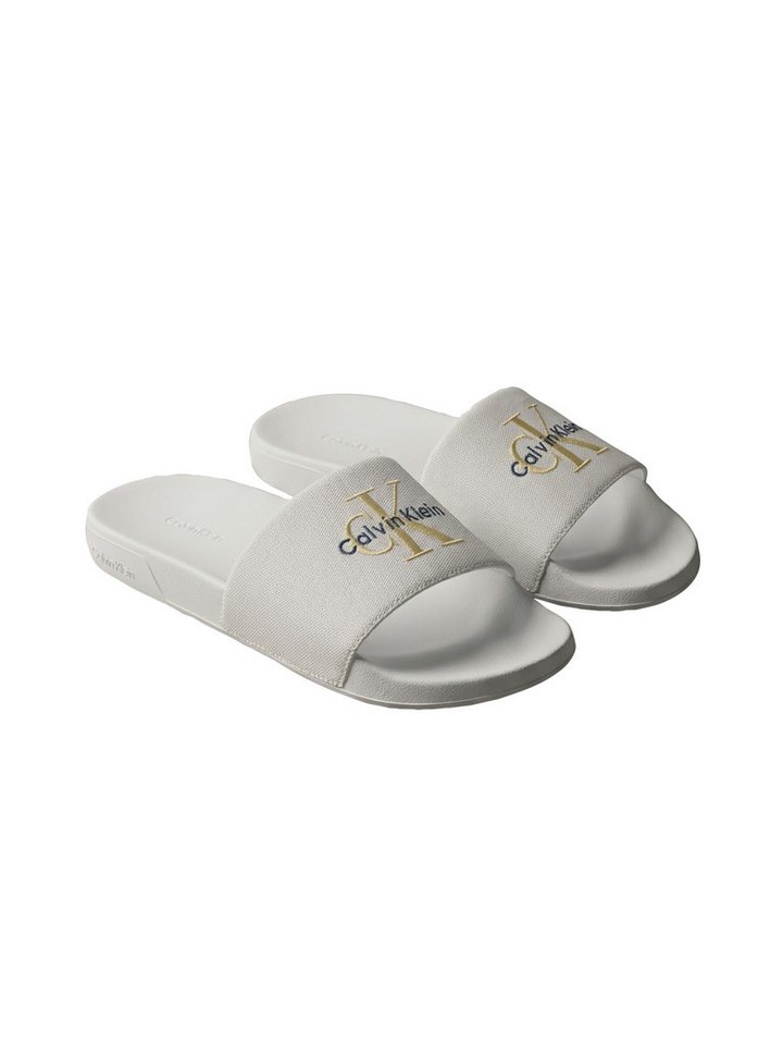 Calvin Klein ESS SLIDE CV WN Badepantolette Strandschuh, Flat mit CK-Stickerei