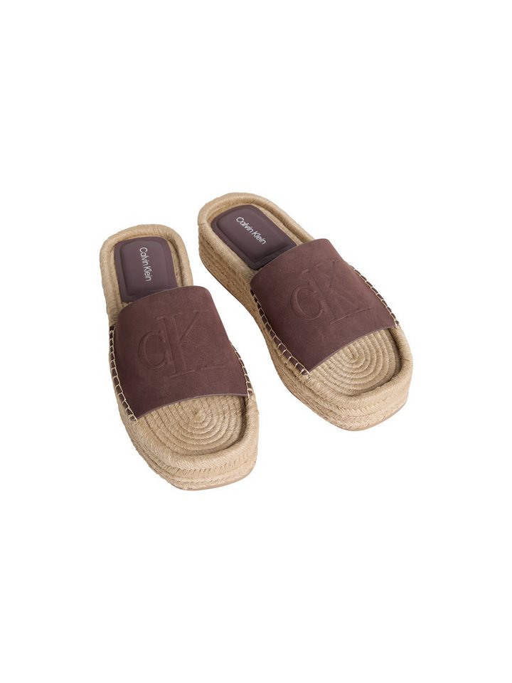 Calvin Klein FLATF ESPA MULE NUB MG Pantolette Sommerschuh, Strandschuh, Schlupfschuh mit Plateau