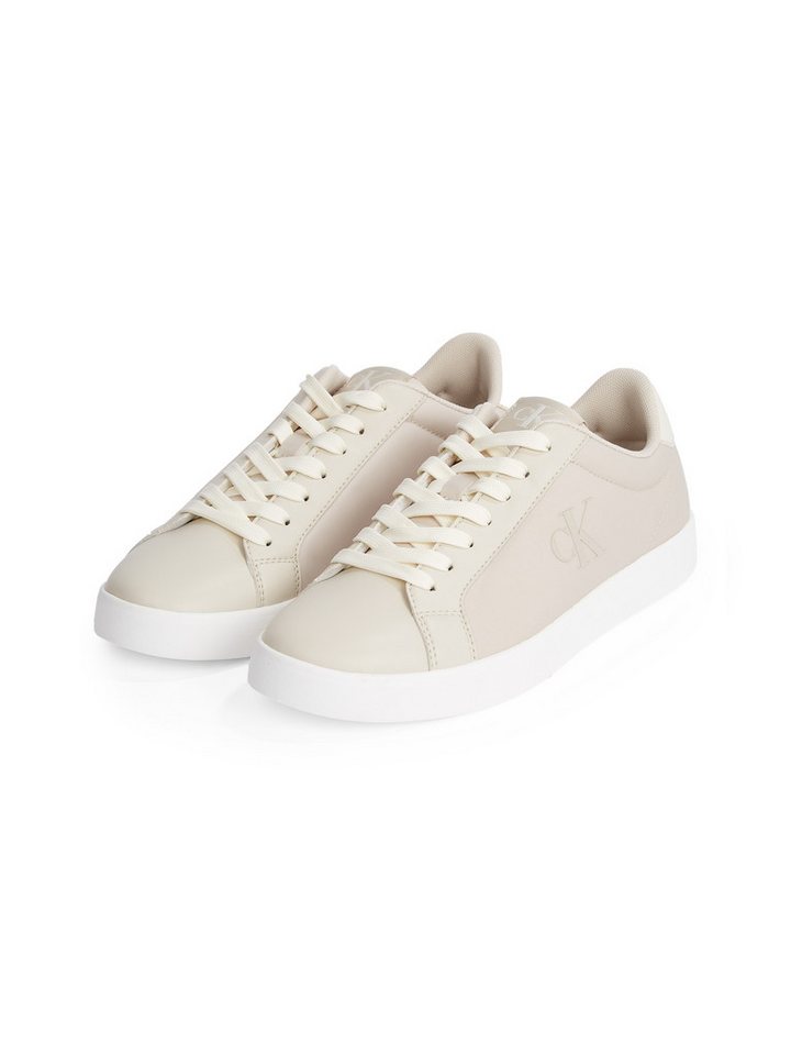 Calvin Klein Jeans 3 CUPSOLE NY WN Sneaker, Schnürschuh, Freizeitsneaker, Halbschuh mit gepolstertem Schaftrand (beige)