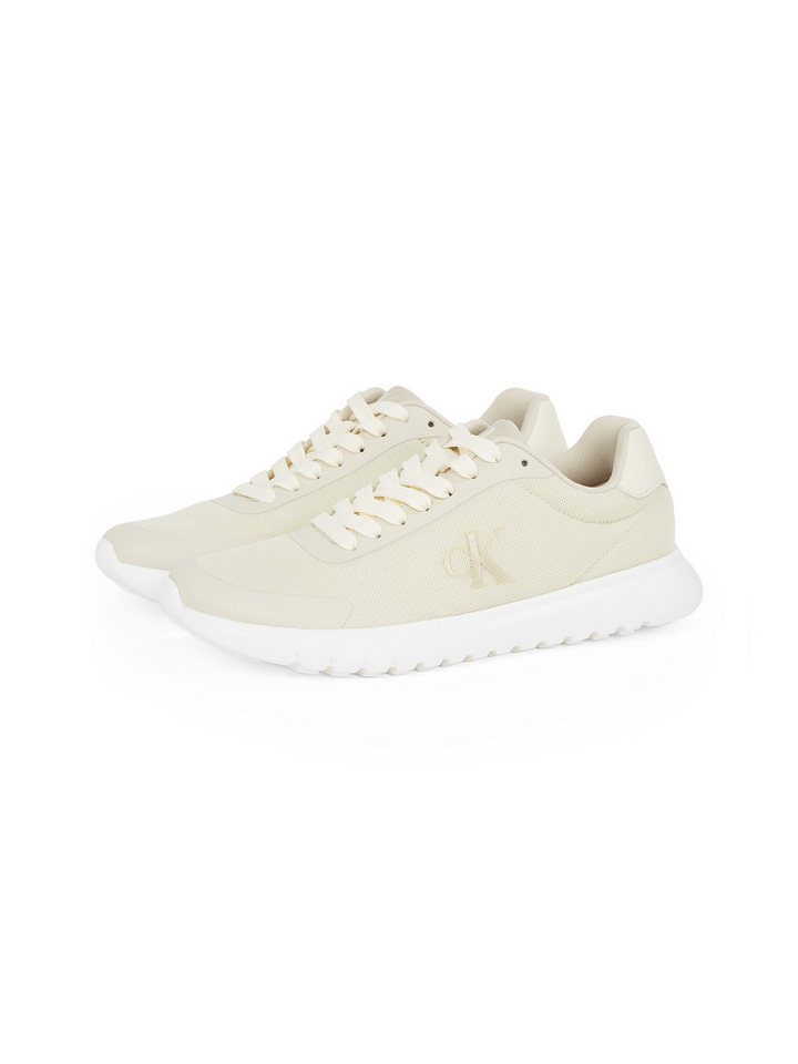 Calvin Klein Jeans 3 EVA RUNNER MESH WN Sneaker, Freizeitschuh, Halbschuh, Schnürschuh mit Logoschriftzug (beige)