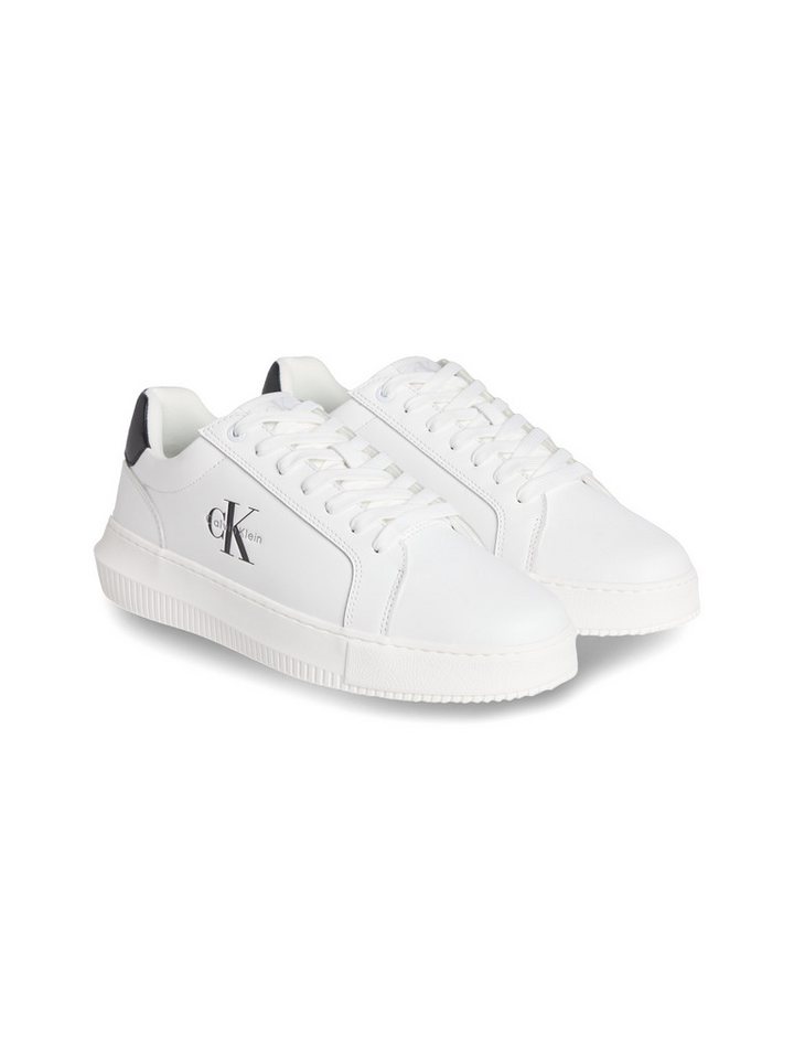 Calvin Klein Jeans CHUNKY CUPSOLE MONO LTH Sneaker Schnürschuh, Halbschuh, Freizeitsneaker mit seitlichem Logo