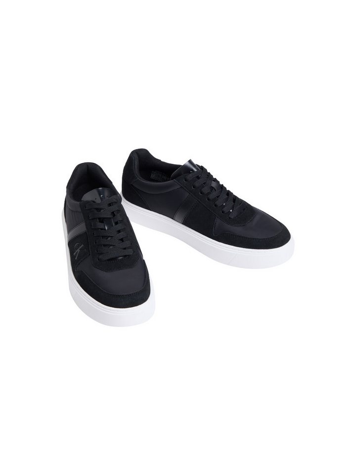 Calvin Klein Jeans CLASSIC CUPS LACE MIX EMB TONGUE Sneaker Schnürschuh, Basket-Sneaker, Freizeitschuh in sportiver Optik (schwarz/weiß)