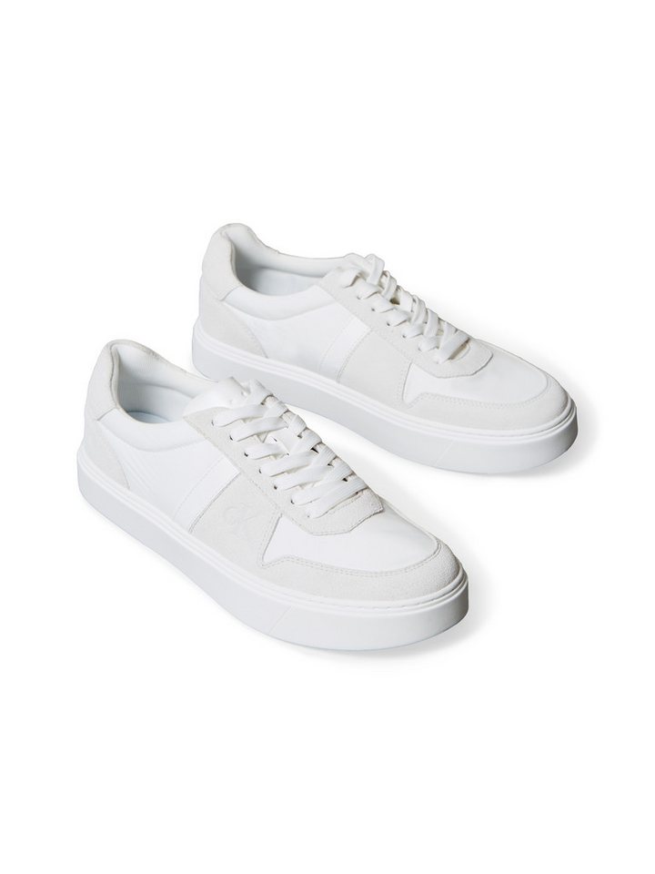 Calvin Klein Jeans CLASSIC CUPS LACE MIX EMB TONGUE Sneaker Schnürschuh, Basket-Sneaker, Freizeitschuh in sportiver Optik (weiß)