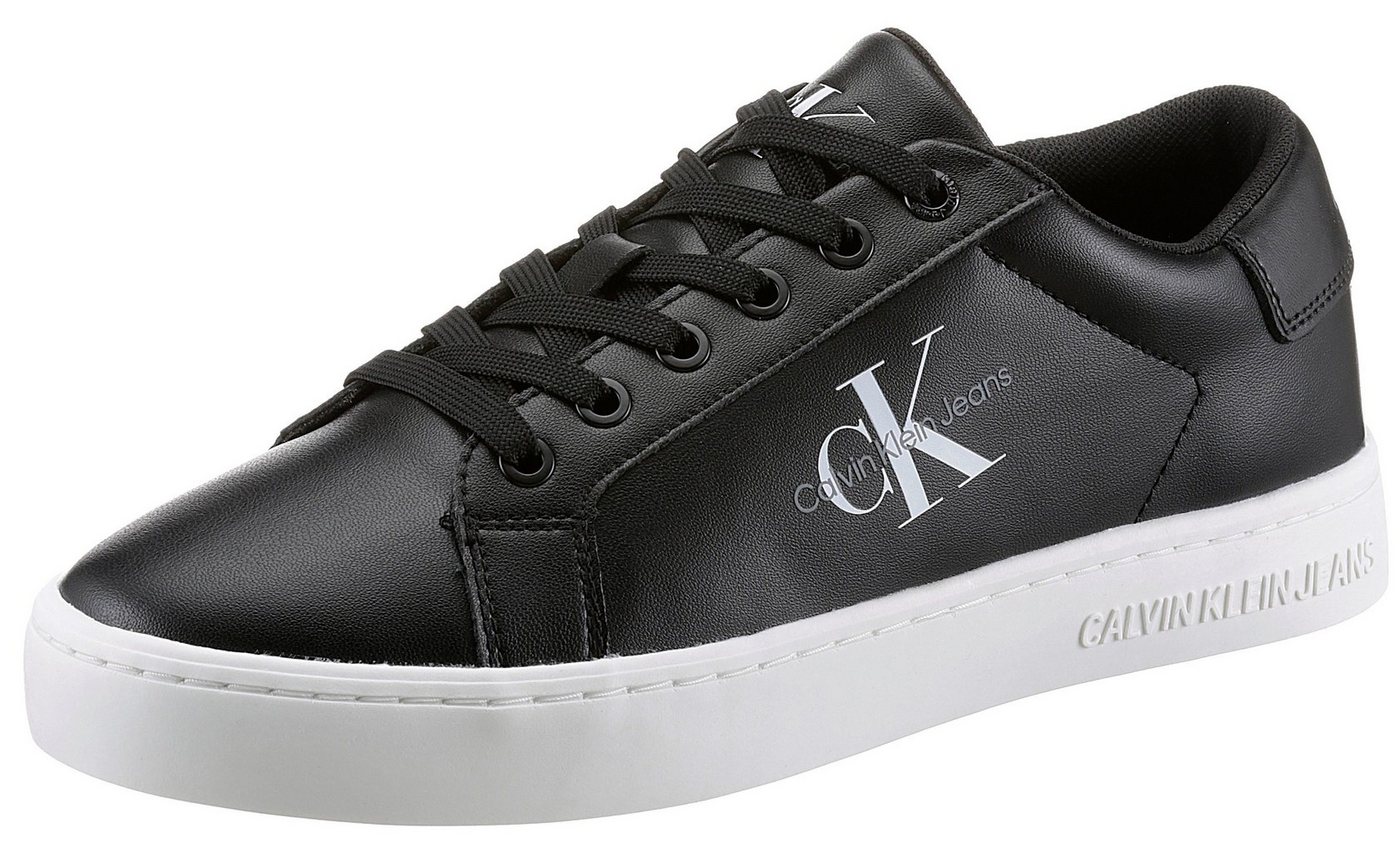 Calvin Klein Jeans CLASSIC CUPSOLE LACEUP LOW LTH Sneaker mit kontrastfarbigen Logodruck, Freizeitschuh, Halbschuh, Schnürschuh