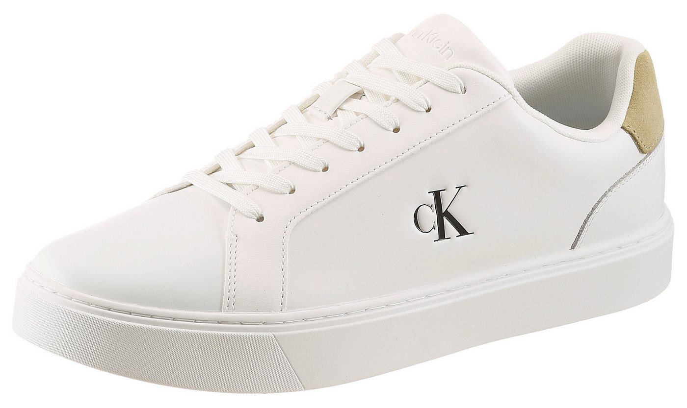 Calvin Klein Jeans CLASSIC CUPSOLE LACEUP LTH Sneaker Schnürschuh, Freizeitschuh mit Fersenbesatz und seitlichem CK-Logo