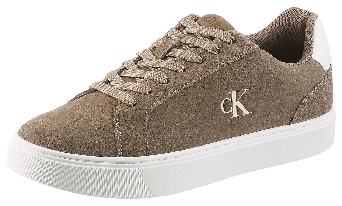 Calvin Klein Jeans CLASSIC CUPSOLE LACEUP SU Sneaker Schnürschuh, Halbschuh, Freizeitsneaker mit seitlichem CK-Logo (braun)