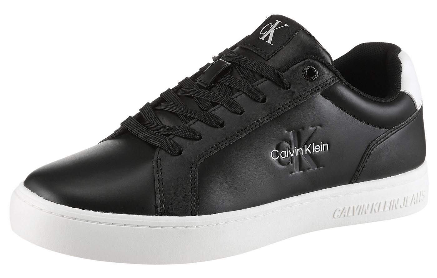 Calvin Klein Jeans CLASSIC CUPSOLE MONO LTH Sneaker Freizeitsneaker, Halbschuh, Schnürschuh in klassischer Optik