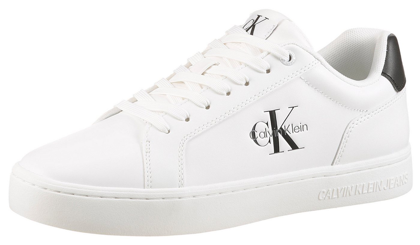 Calvin Klein Jeans CLASSIC CUPSOLE MONO LTH Sneaker Freizeitsneaker, Halbschuh, Schnürschuh in klassischer Optik