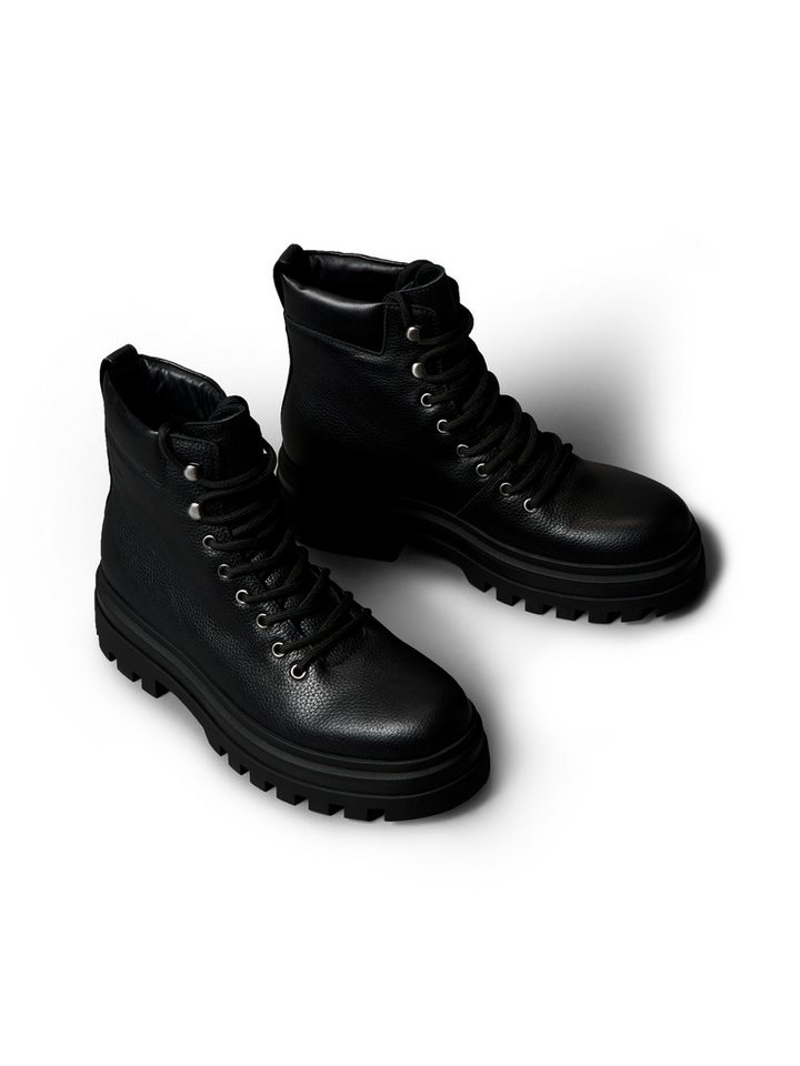 Calvin Klein Jeans LUGGED HIKING LACE UP LTH Schnürboots Schnürstiefelette, Plateauboots mit gepolstertem Schaftrand