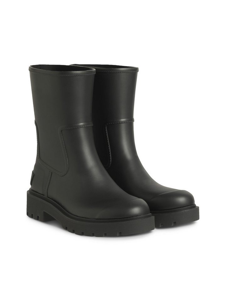 Calvin Klein Jeans MID RAINBOOT RUBBER Gummistiefelette Rainboots, Stiefelette, mit Logoschriftzug (schwarz)