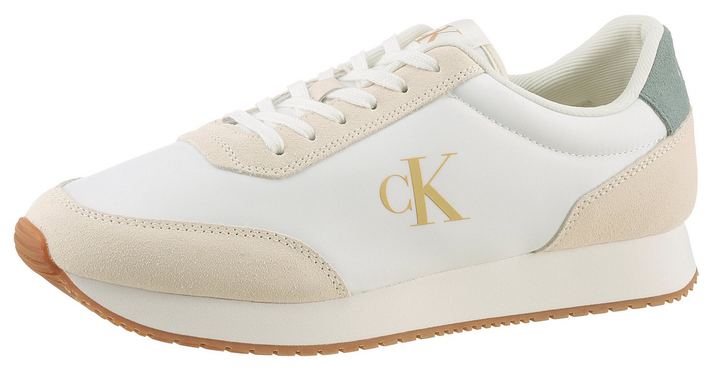 Calvin Klein Jeans RETRO RUNNER ICONIC SNK Plateausneaker, Freizeitschuh, Schnürschuh, Halbschuh mit seitlichem CK-Logo