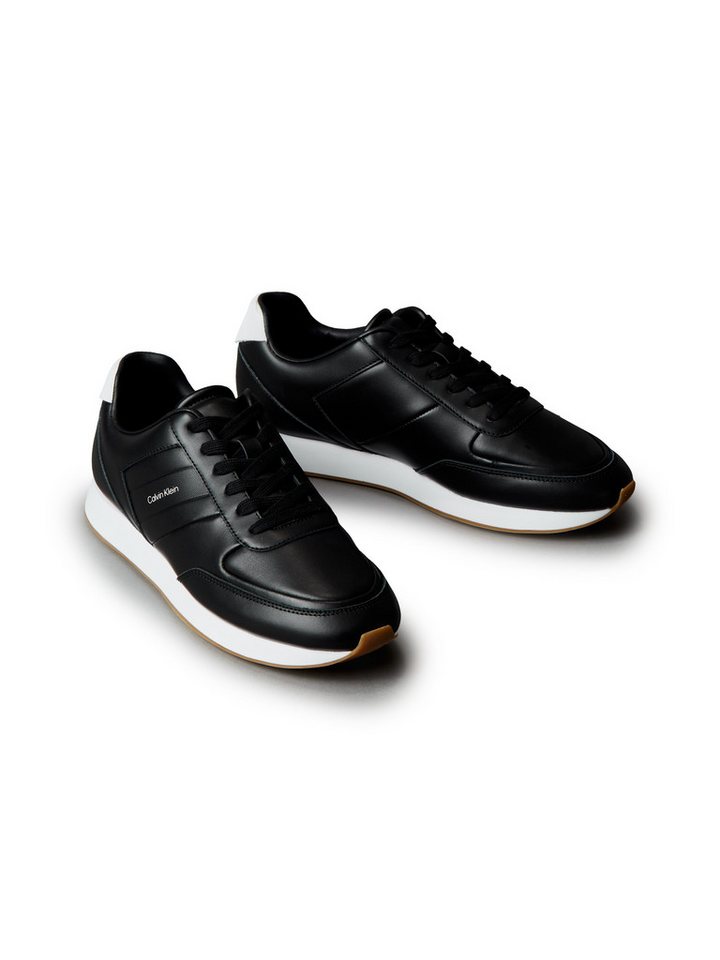 Calvin Klein Jeans RETRO RUNNER LTH TAPE Sneaker Runner Sneaker, Halbschuh, Freizeitschuh mit Kontrastbesatz