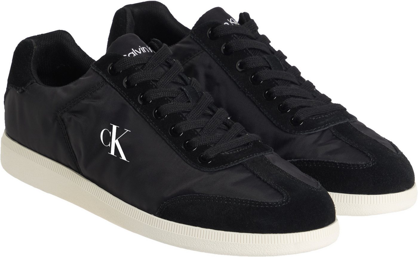 Calvin Klein LOW CUPSOLE LACEUP SU Sneaker Schnürschuh, Halbschuh, Freizeitschuh im Materialmix (schwarz)