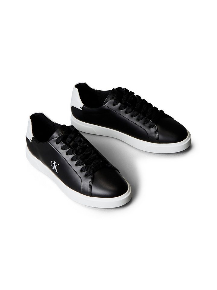 Calvin Klein LOW PRO CUP LACEUP LTH MOIRE Sneaker Halbschuh, Schnürschuh, Freizeitschuh mit heller Laufsohle
