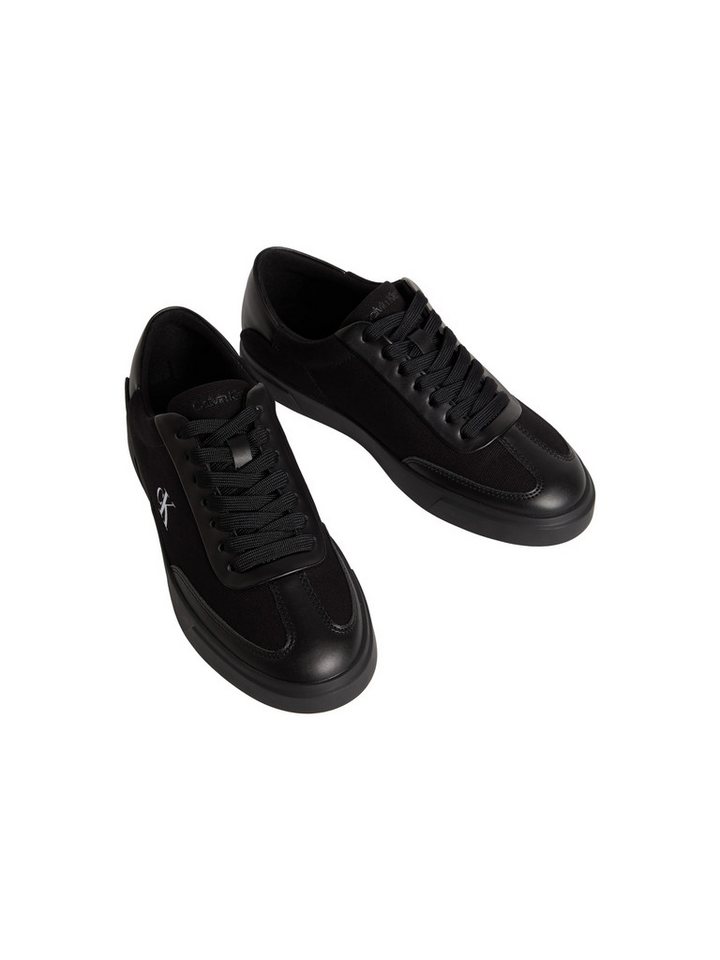 Calvin Klein LOW PRO CUPS WT CANV MG Plateausneaker Schnürschuh, Halbschuh, Freizeitsneaker mit seitlichem CK-Logo (schwarz)