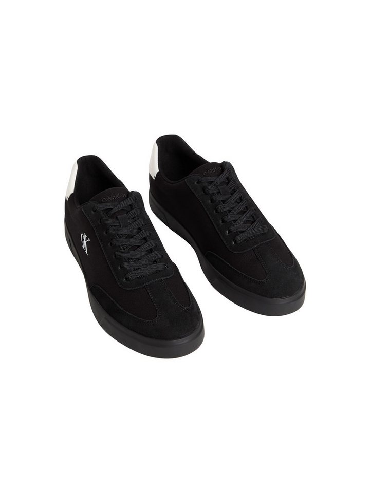 Calvin Klein LOW PROF CUPSOLE CV Sneaker Freizeitschuh, Halbschuh, Schnürer mit CK-Logo (schwarz/weiß)