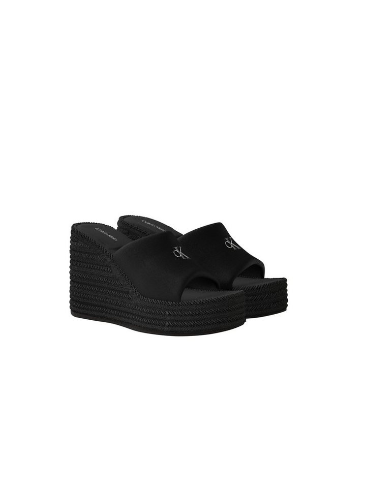 Calvin Klein Keilpantolette Sommerschuh, Urlaubsschuh mit Plateau und Jutebesatz