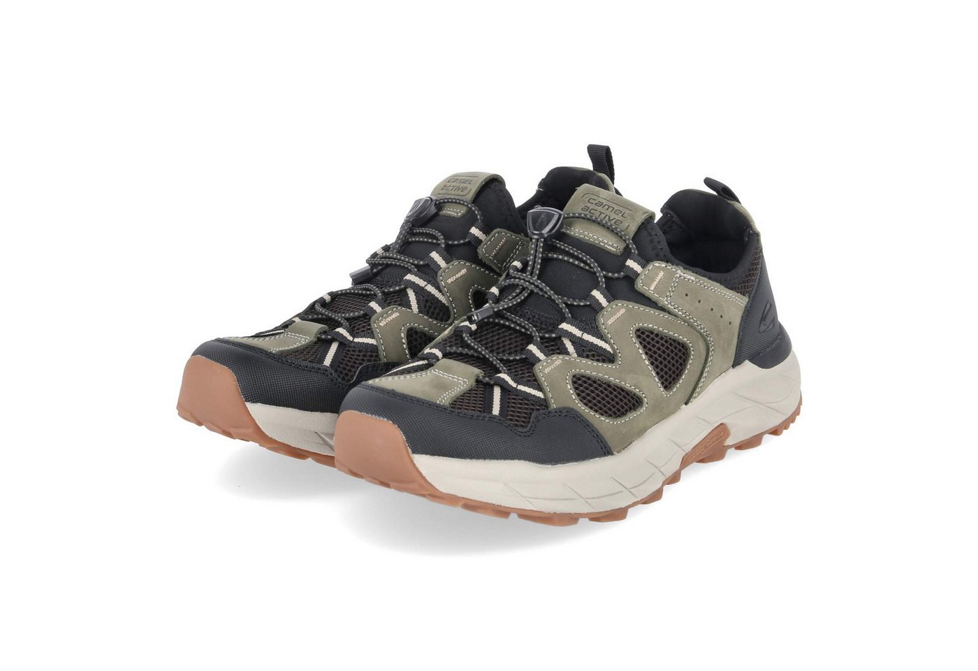 camel active 54CCA18-407-841 Herren Leder & Textil green Schnürschuh