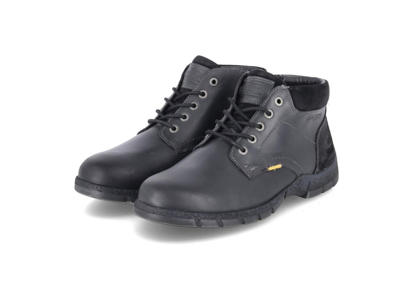 camel active 55AVF04-400-100 Herren Leder schwarz Schnürstiefel