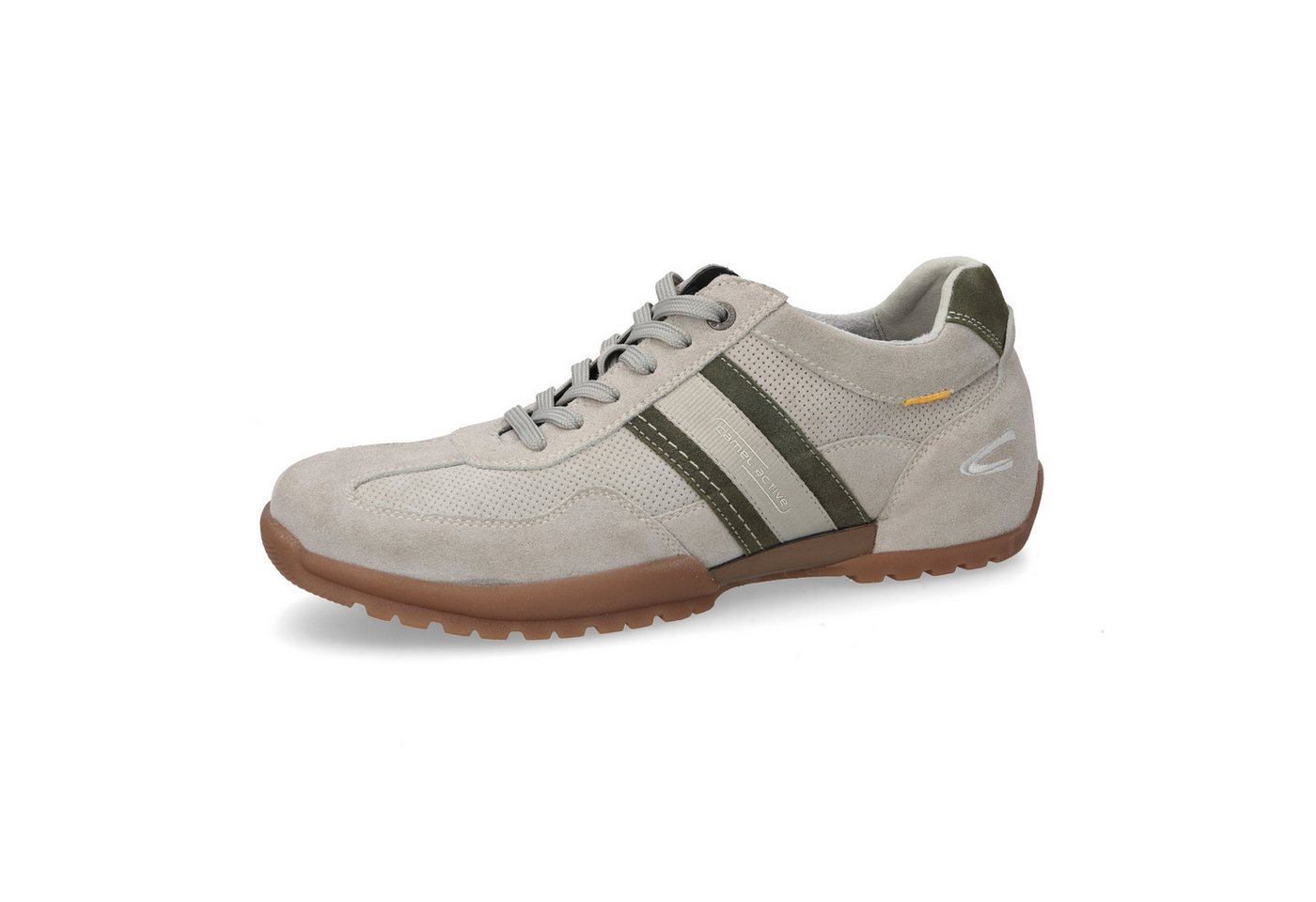 camel active Halbschuh Split/Synthetic WEISS/GRÜN Schnürschuh