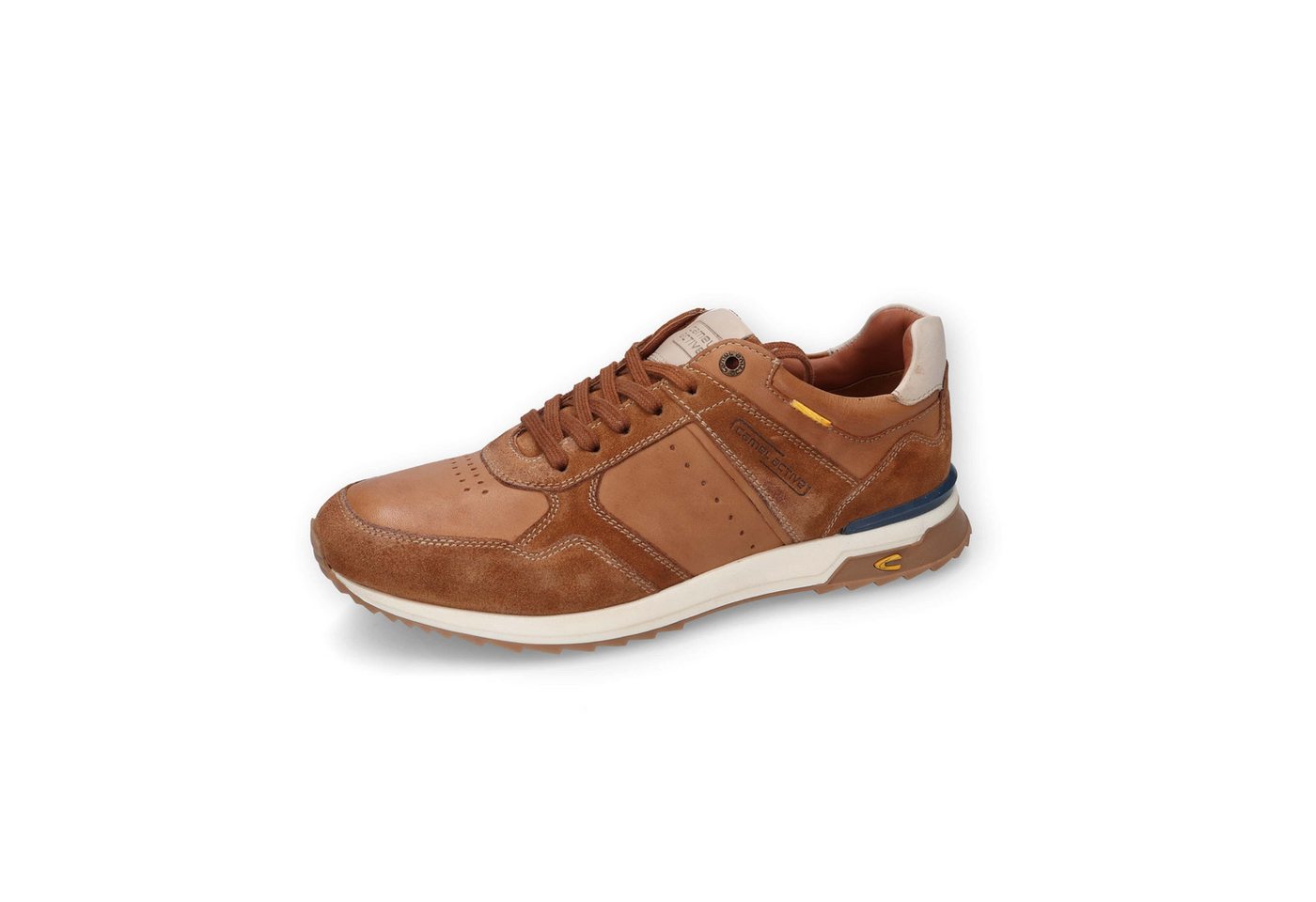 camel active LOW CUT Split/Nappa TAN/WEISS Schnürschuh