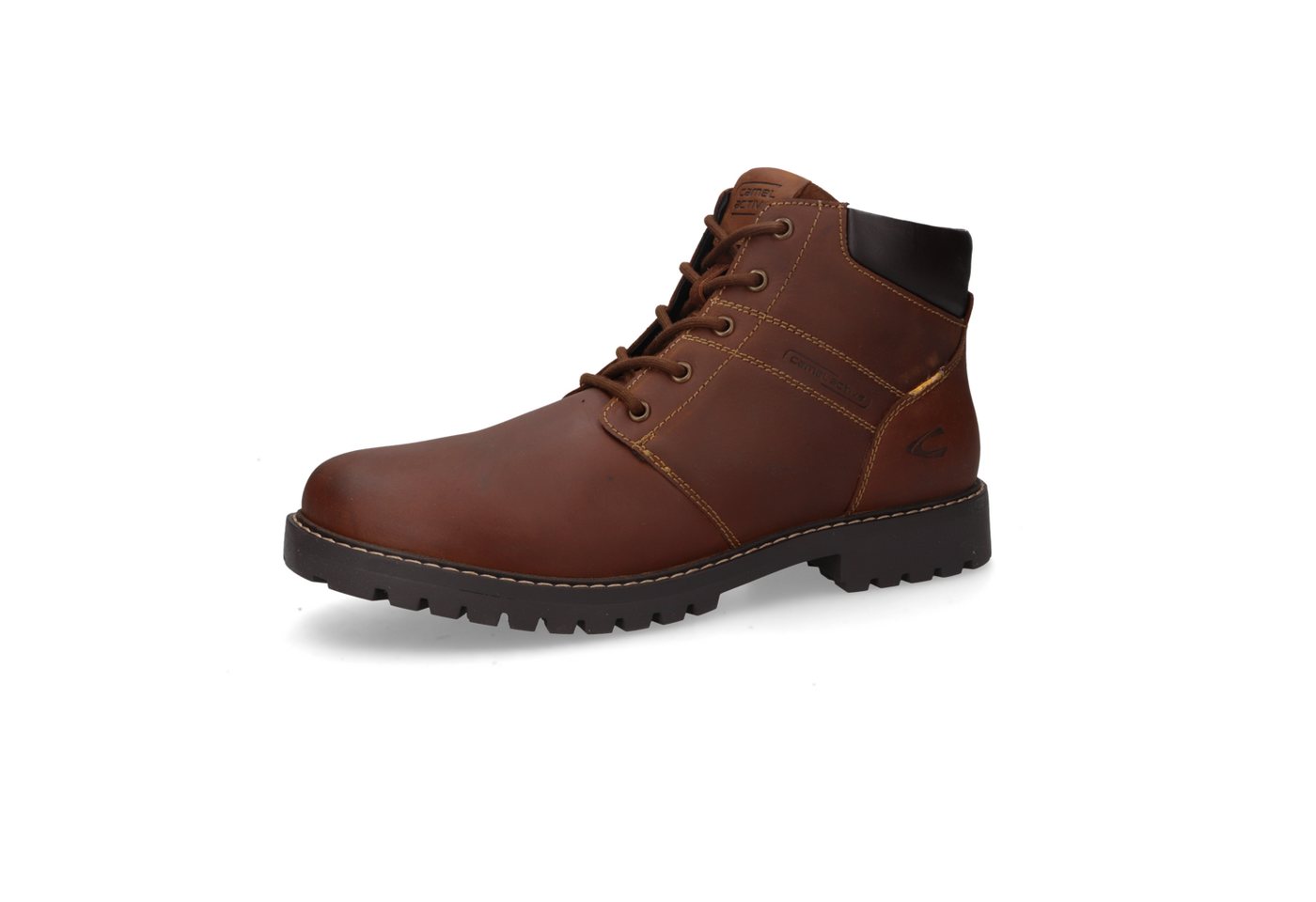 camel active Winterboots Schnürstiefel mit Profilsohle und Warmfutter (braun)