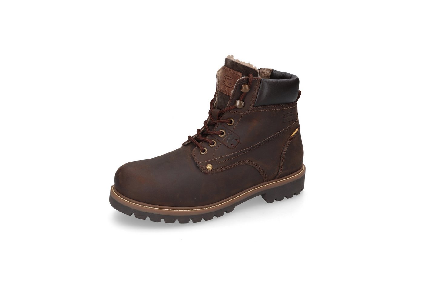 camel active Winterboots Schnürstiefel mit Profilsohle und Warmfutter