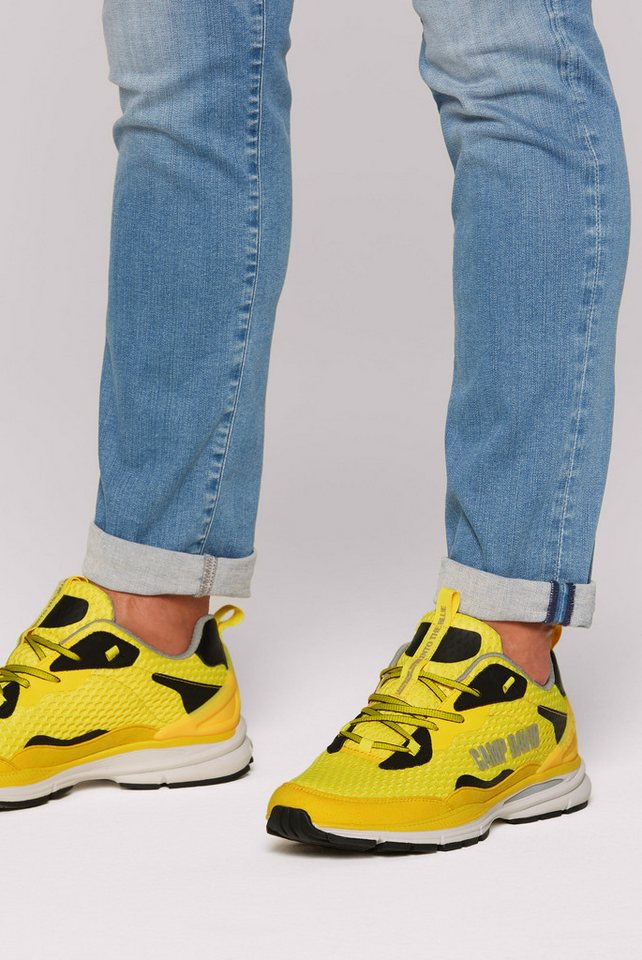 camp david Sneaker mit reflektierendem Logo (gelb)