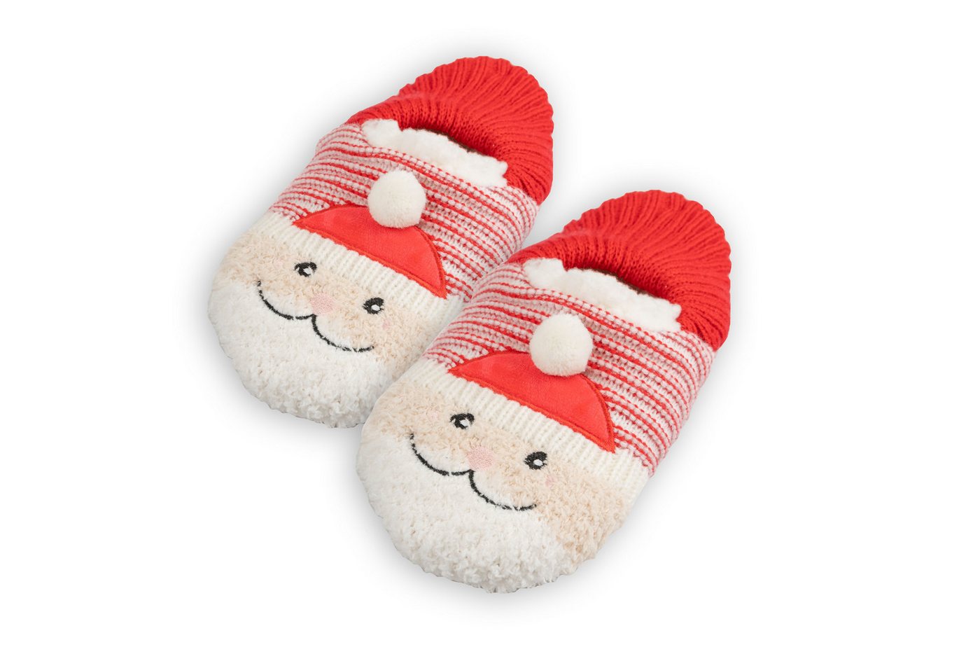 Capelli New York Hausschuh rutschsicher, Weihnachtsmann-Applikation, warm gefüttert