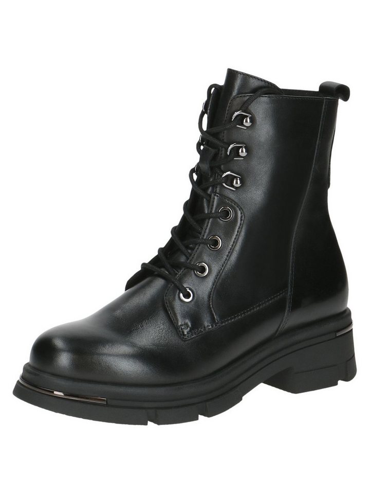 Caprice aus Leder Blockabsatz 9-25218-43 Schnürstiefelette